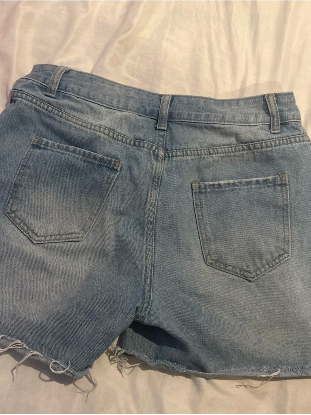 Light Blue Women's Denim Shorts - Casual High-Rise Jean Shorts